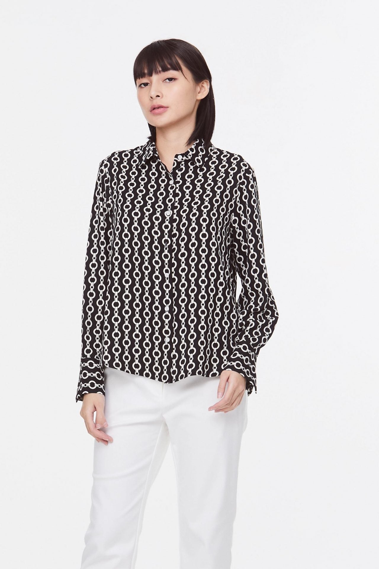 Printed Drape Shirt