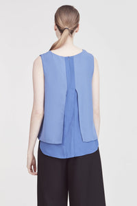 Back Slits Layered Tank Blouse