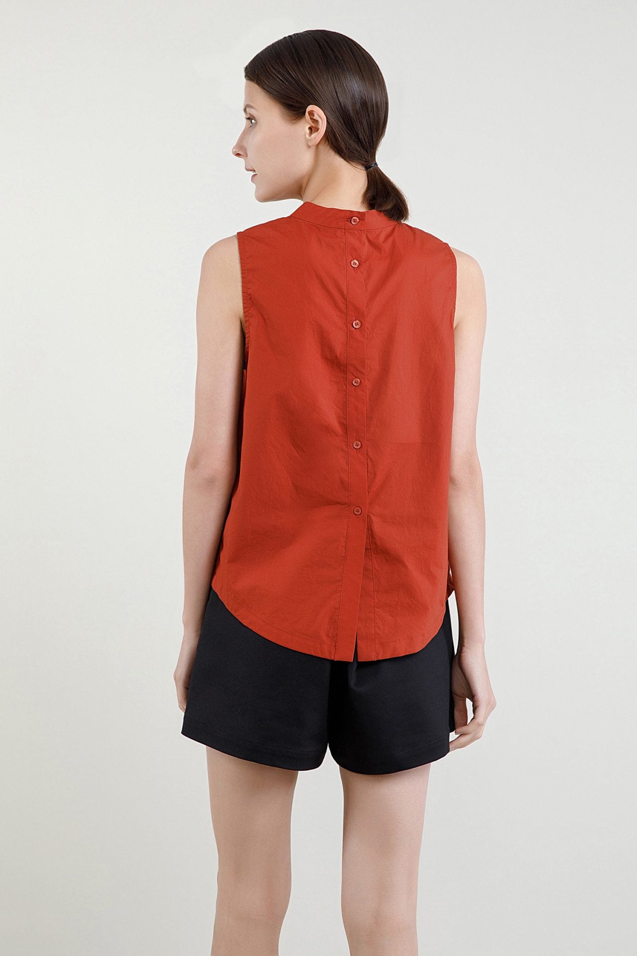 Button Placketed Back Top