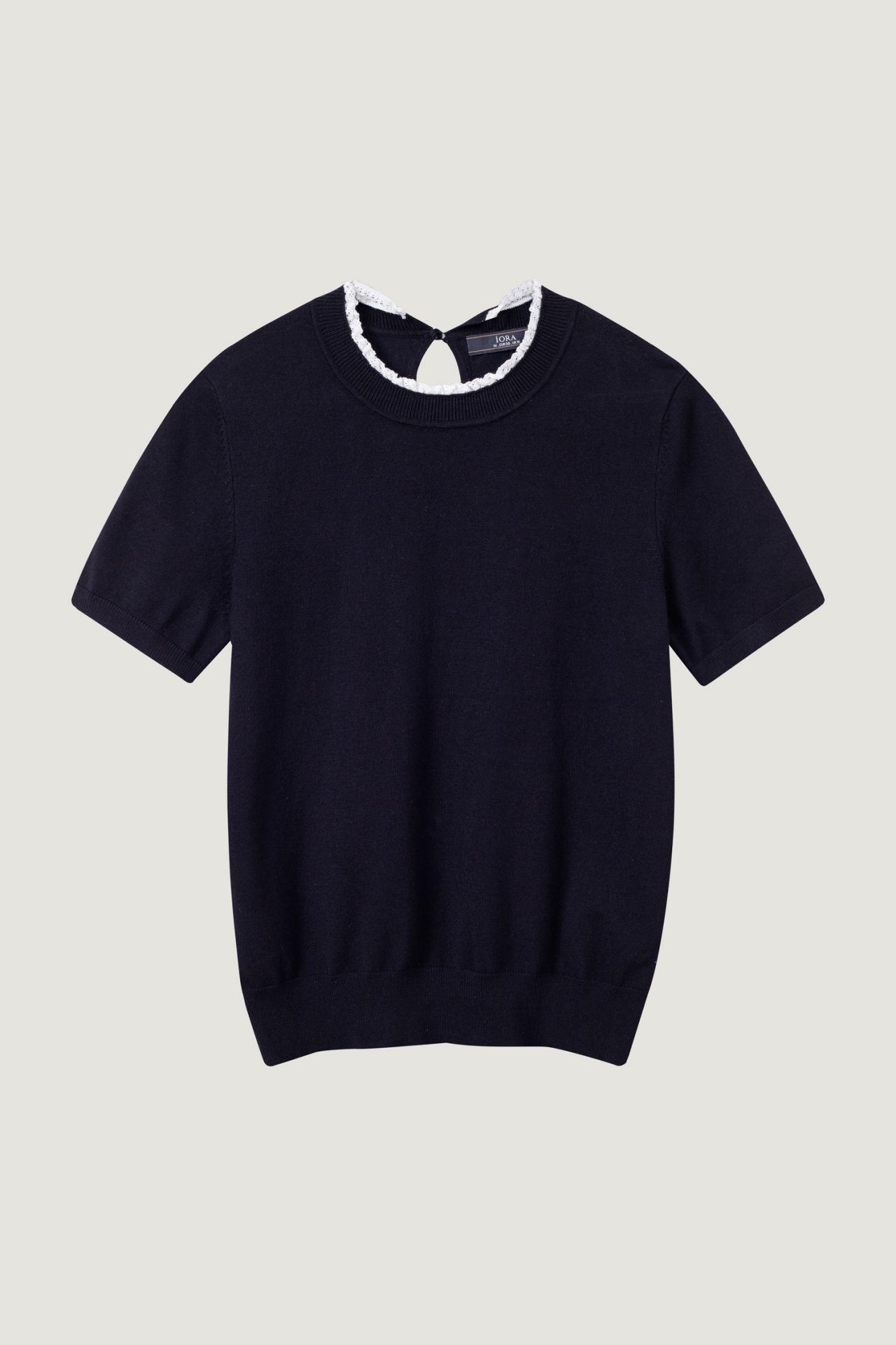 Trimmed Collar Sweater