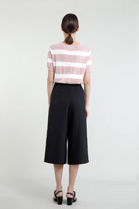 Faux Button Tabbed Culottes