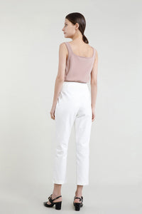 Contrast Trim Tapered Pants