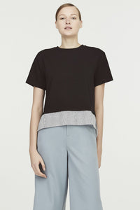 Contrast Fabric Tee
