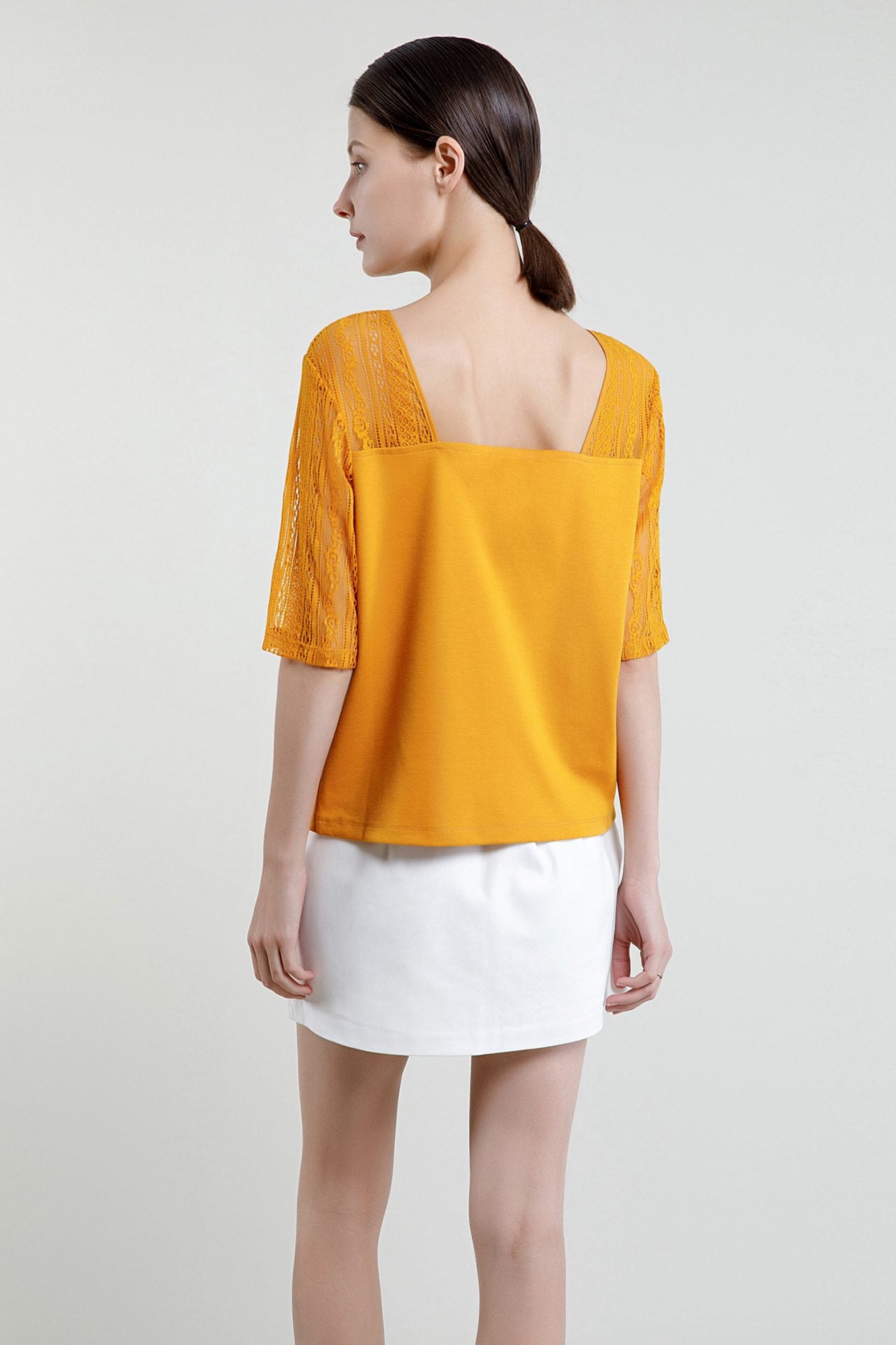 Contrast Lace Top