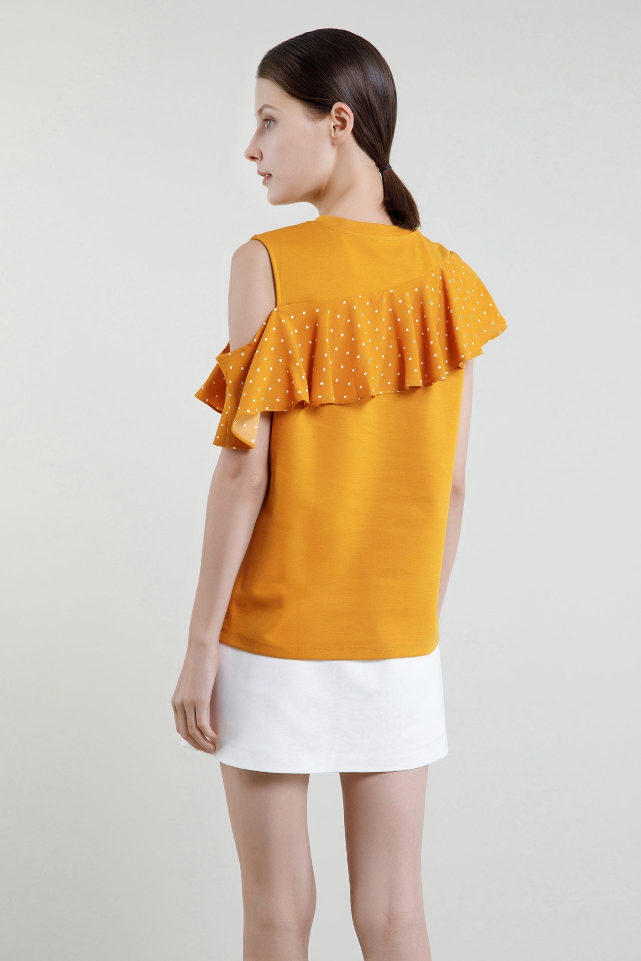 Dotted Ruffle Tee