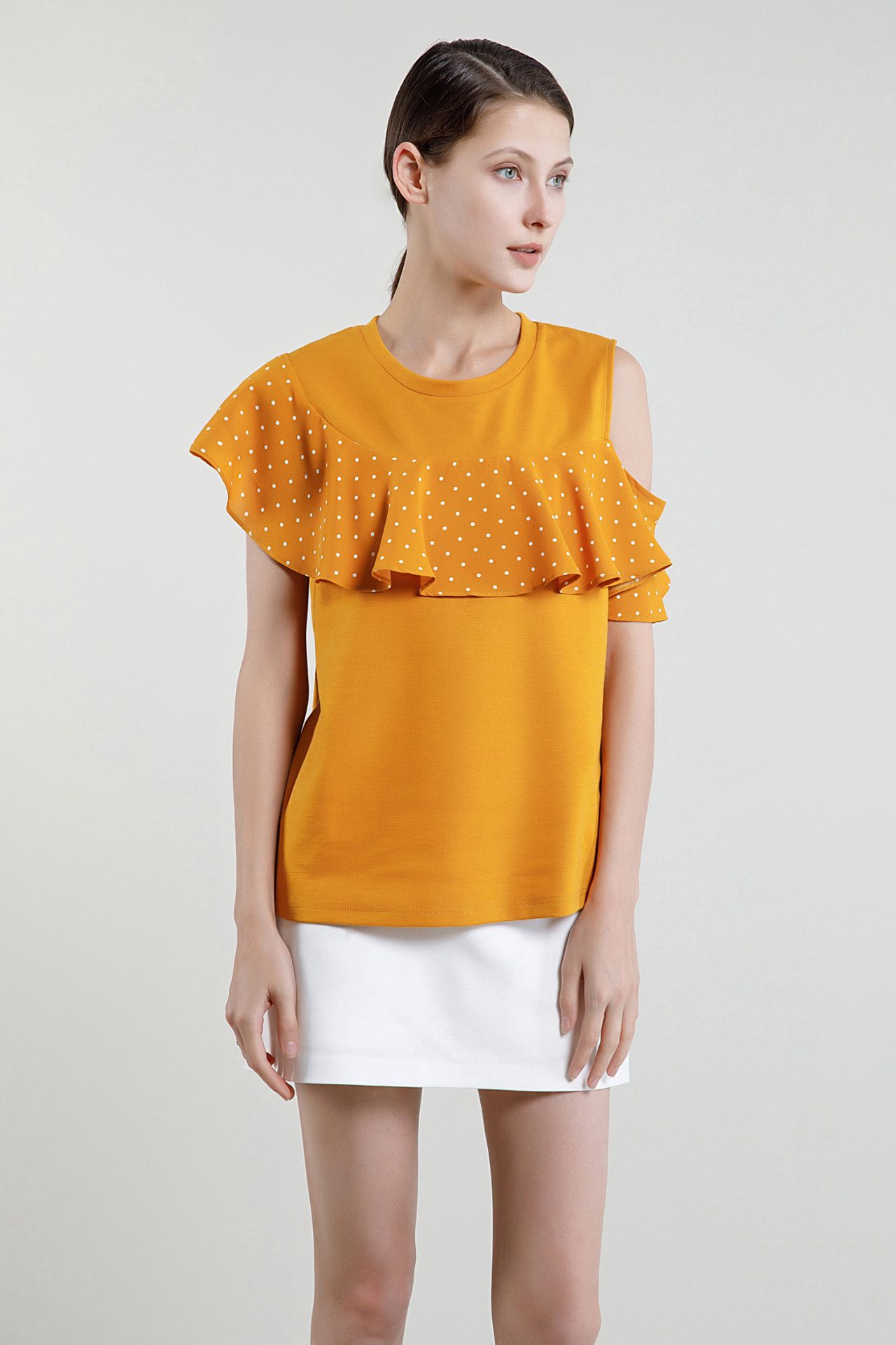 Dotted Ruffle Tee