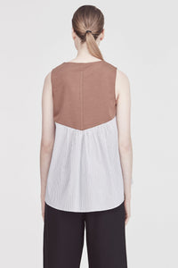 Stripe Paneled Tank Top