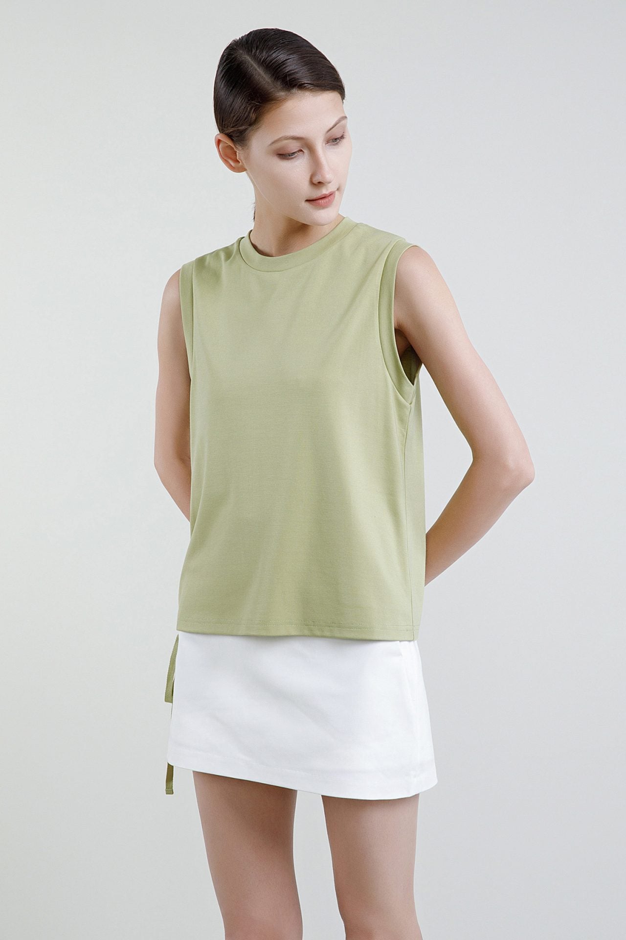 Crew Necklined Tank Top