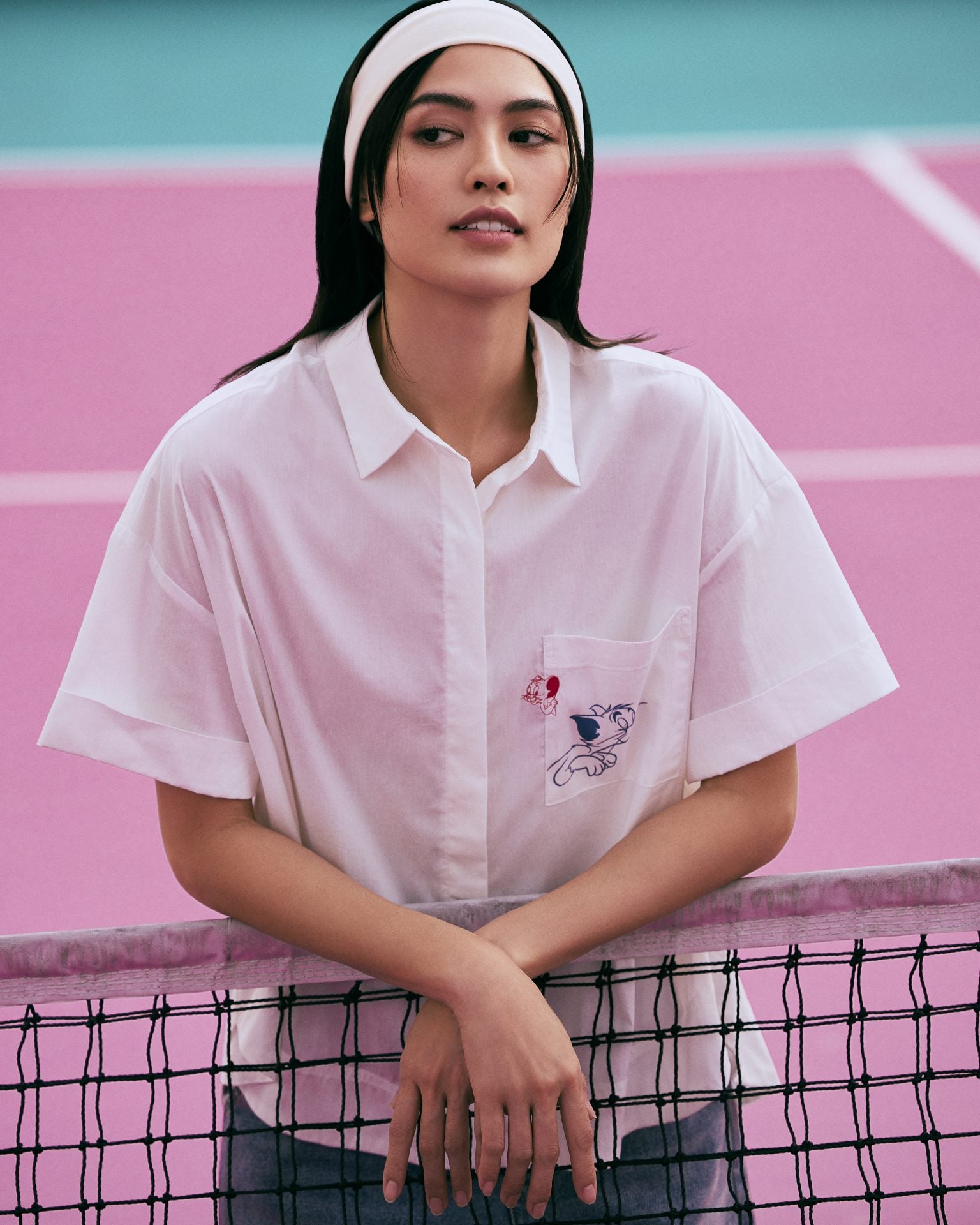 Oversized Graphic Button Down Top