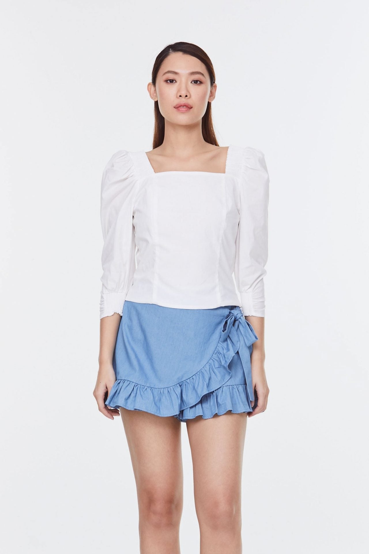 Elasticated Puffed Sleeve Blouse