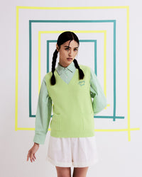 Embroidered Logo Knit Vest