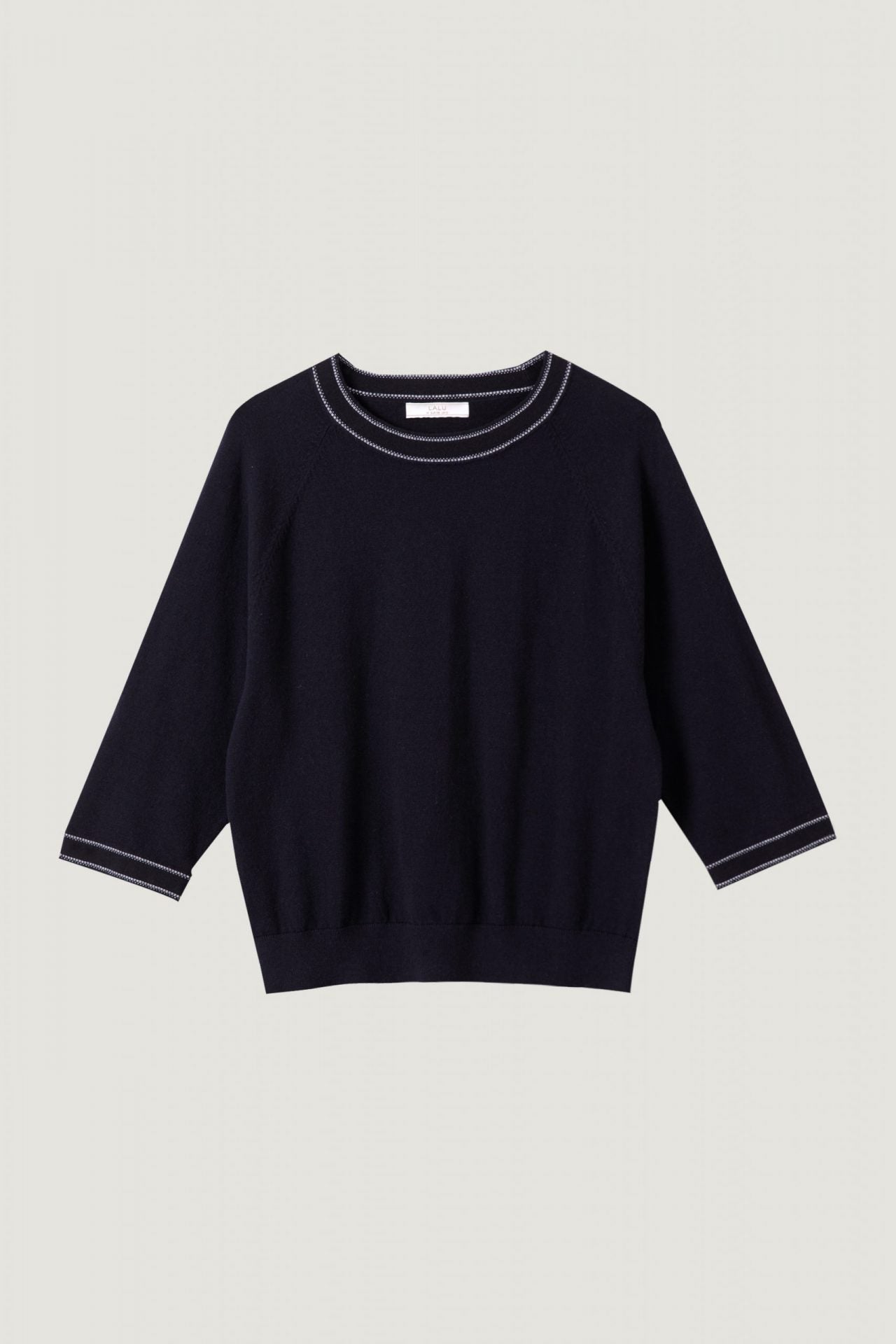 Contrast Detail Knit Top