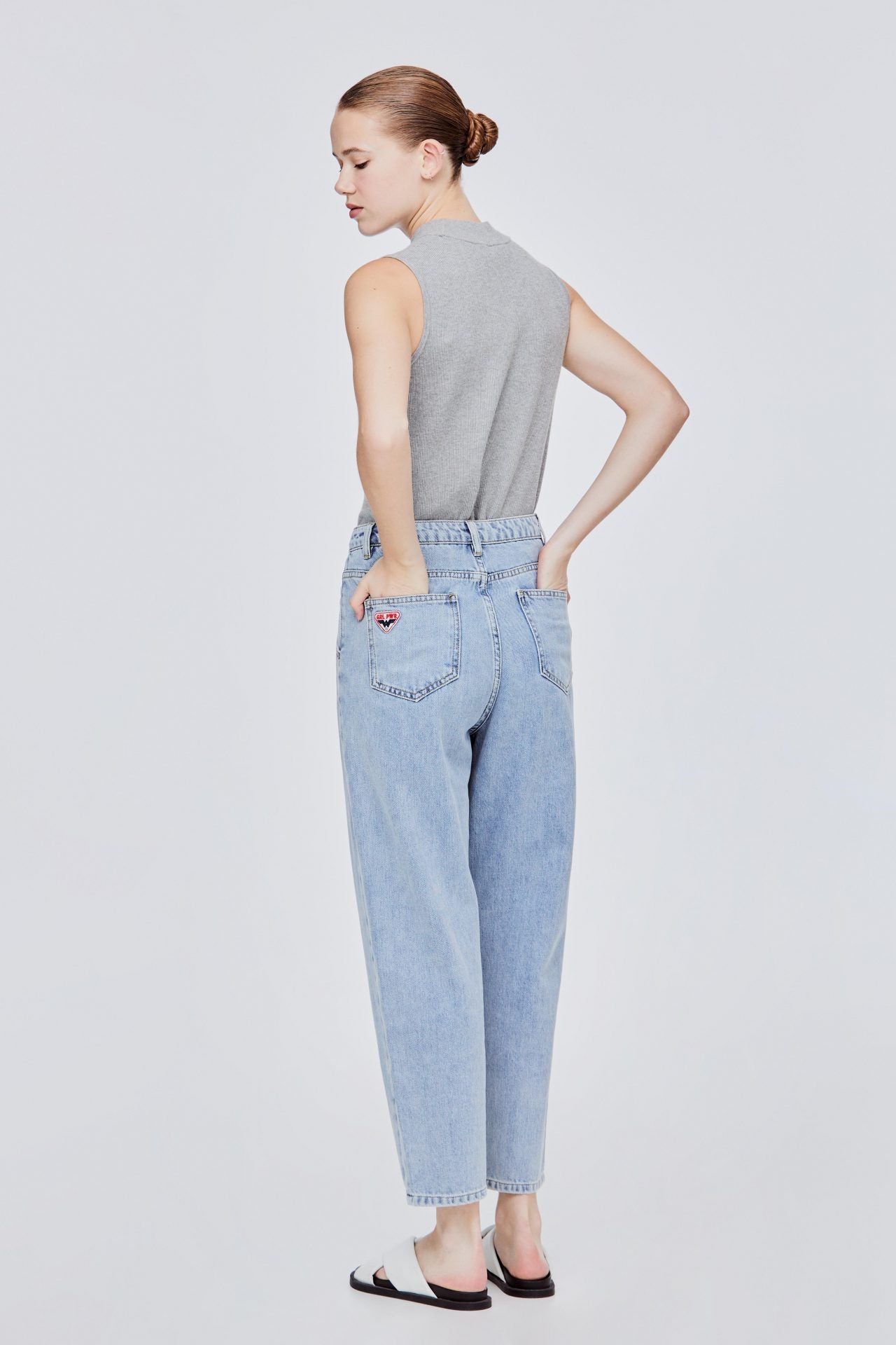 Straight Mom-Cut Denim Jeans