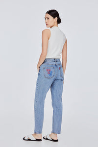 Straight Mom-cut Denim Jeans