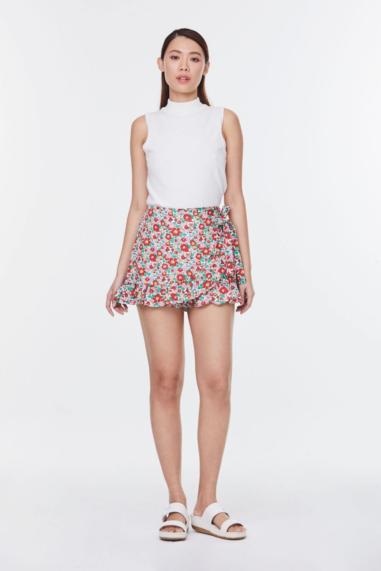 Mini Floral Wrapped Skorts