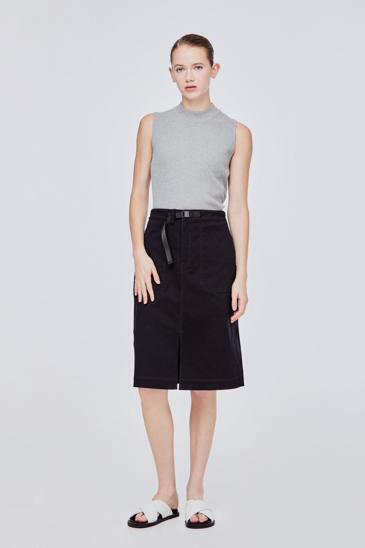 A-line Adjustable Buckle Skirt – iORA