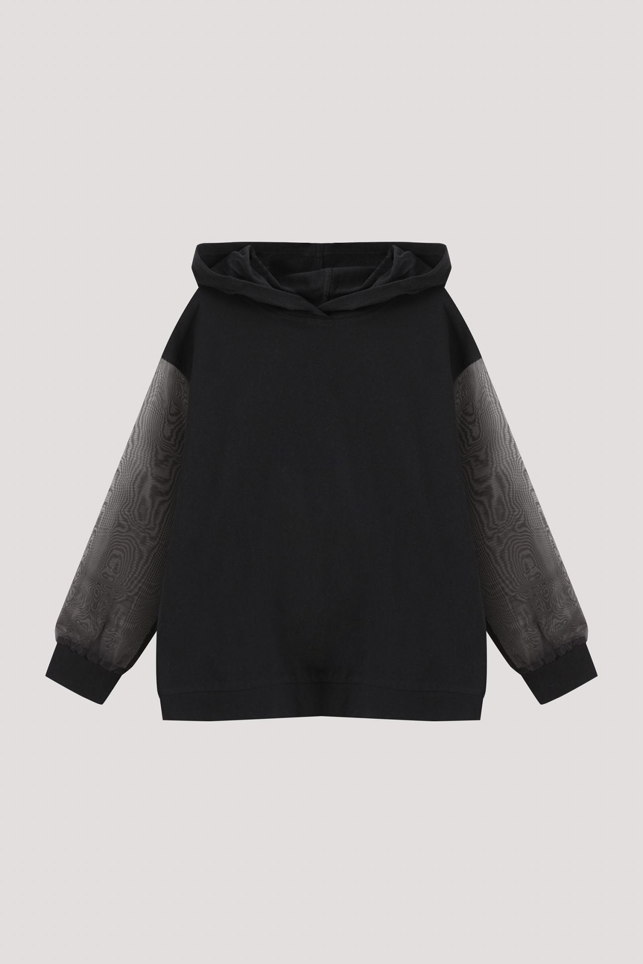 Organza Sleeve Hoodie