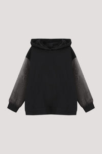 Organza Sleeve Hoodie