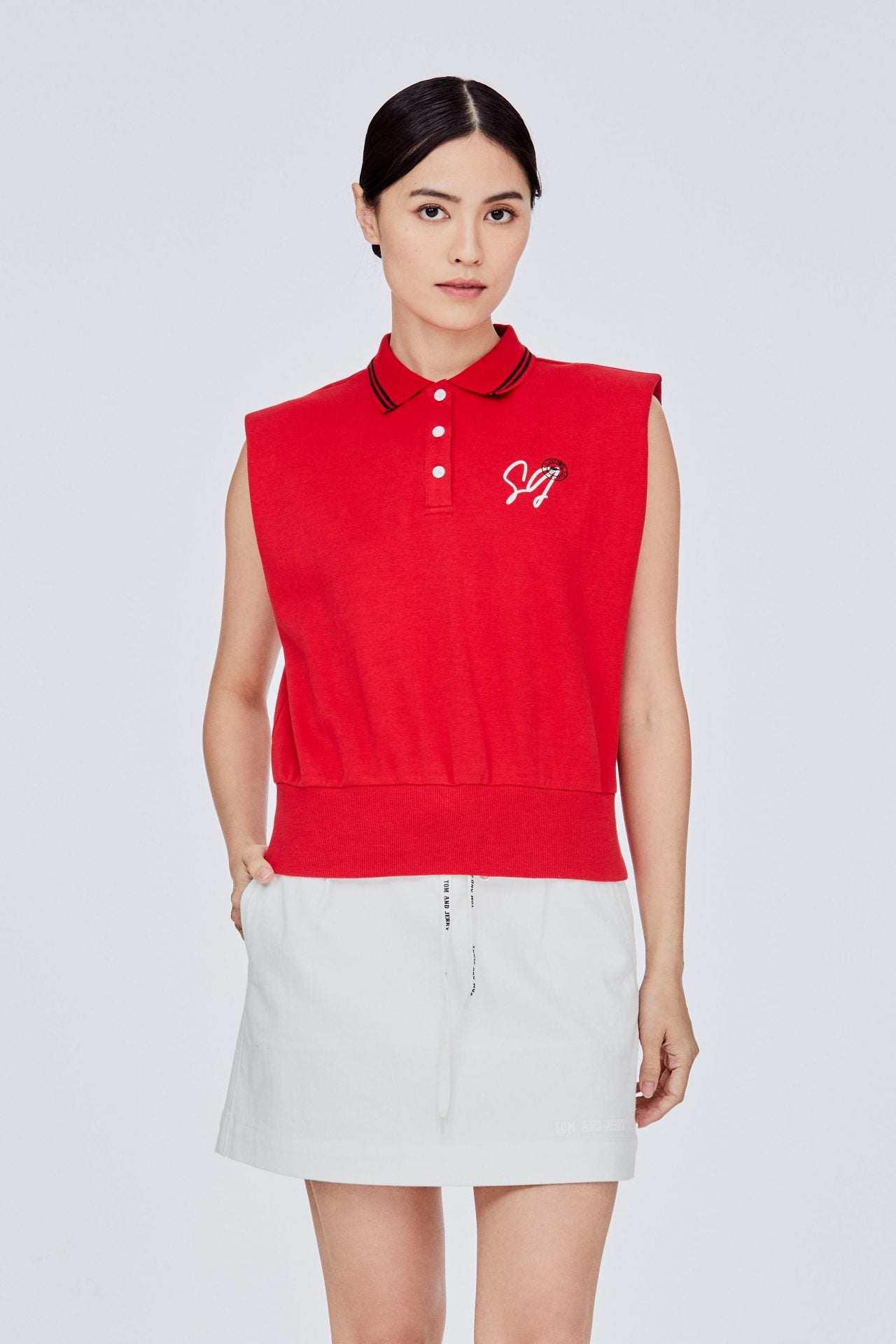 Padded Graphic Tank Top