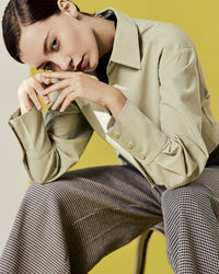 Straight-Cut Pattern Pants