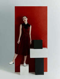 Pleated Midi Dress