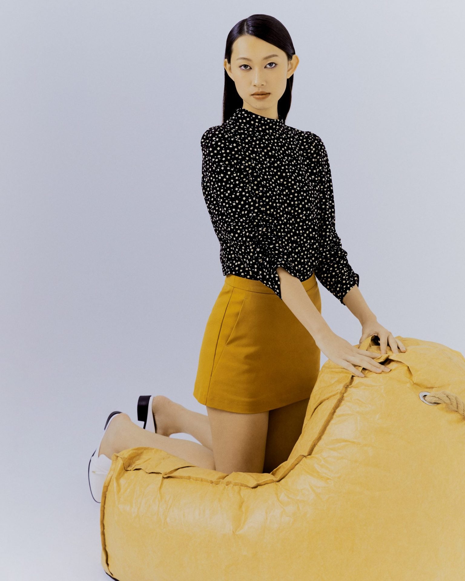 Printed Puff Blouse