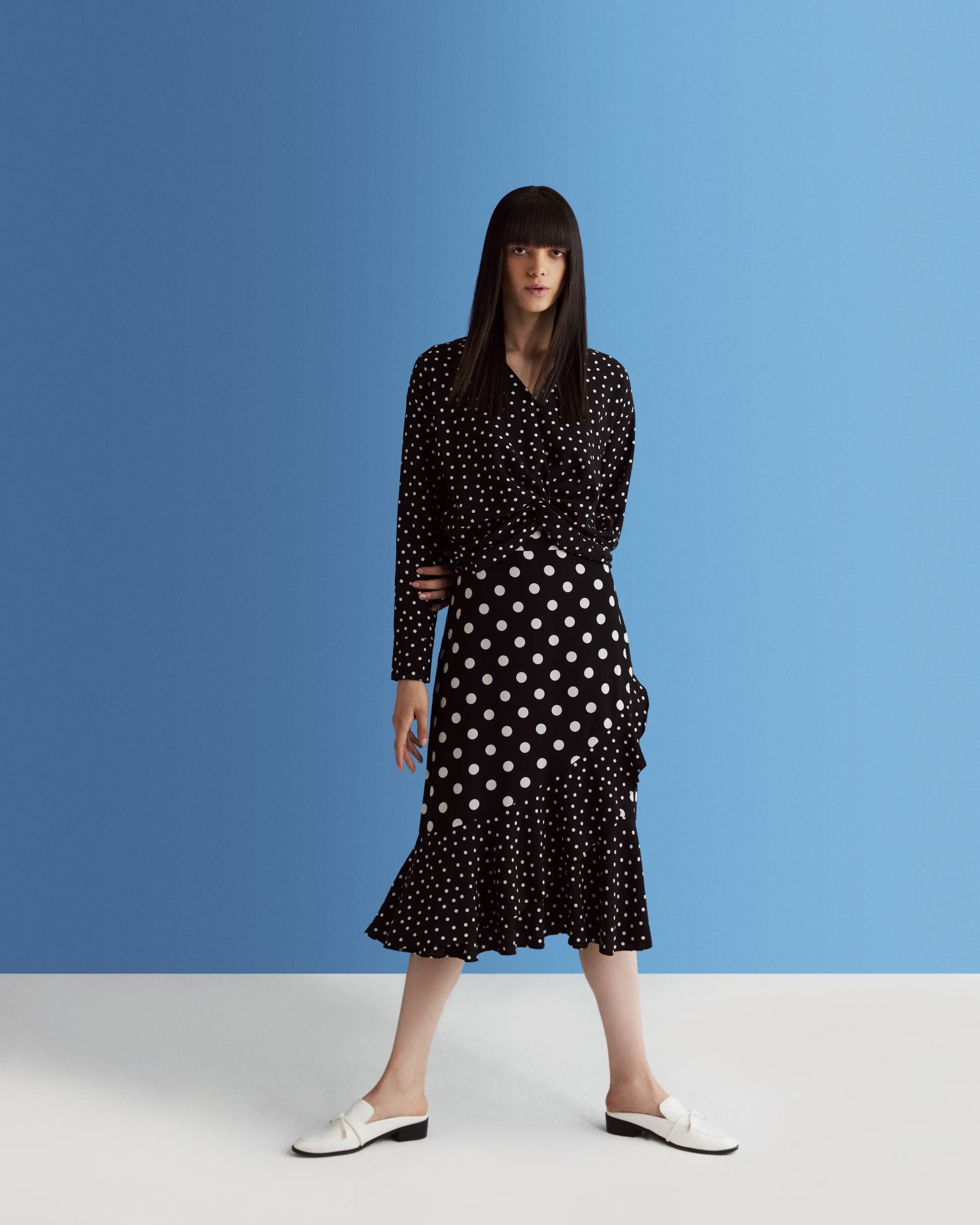 Twist Polka Dot Top