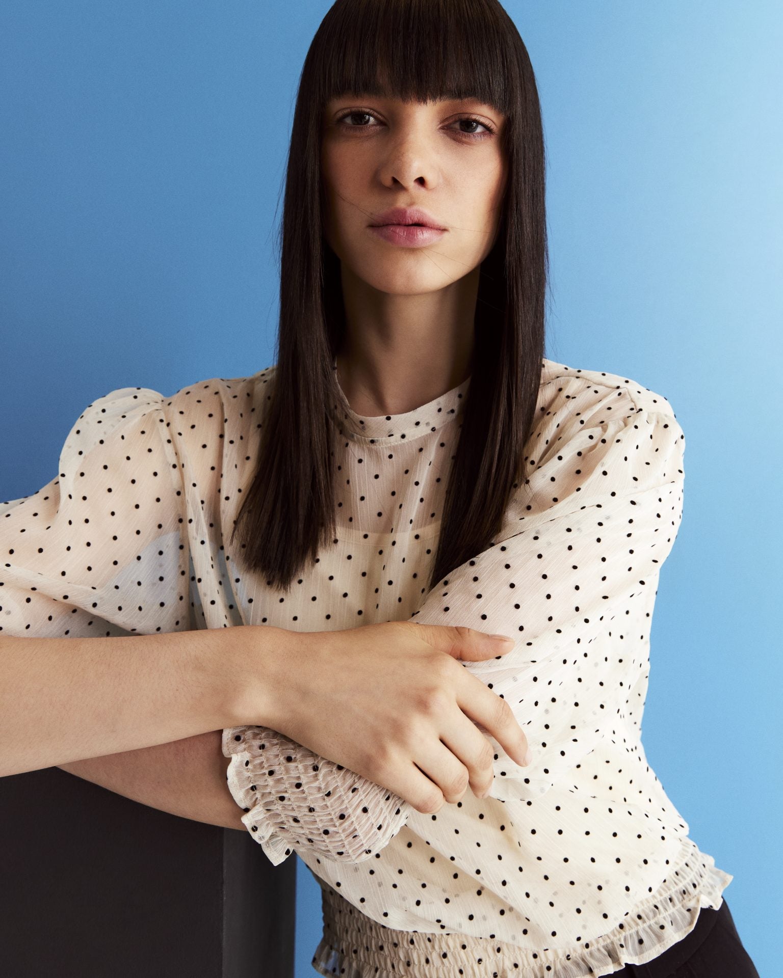 Puffy Polka Dot Top