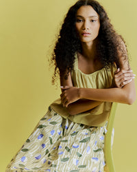 Printed Paper Bag A-line Skirt