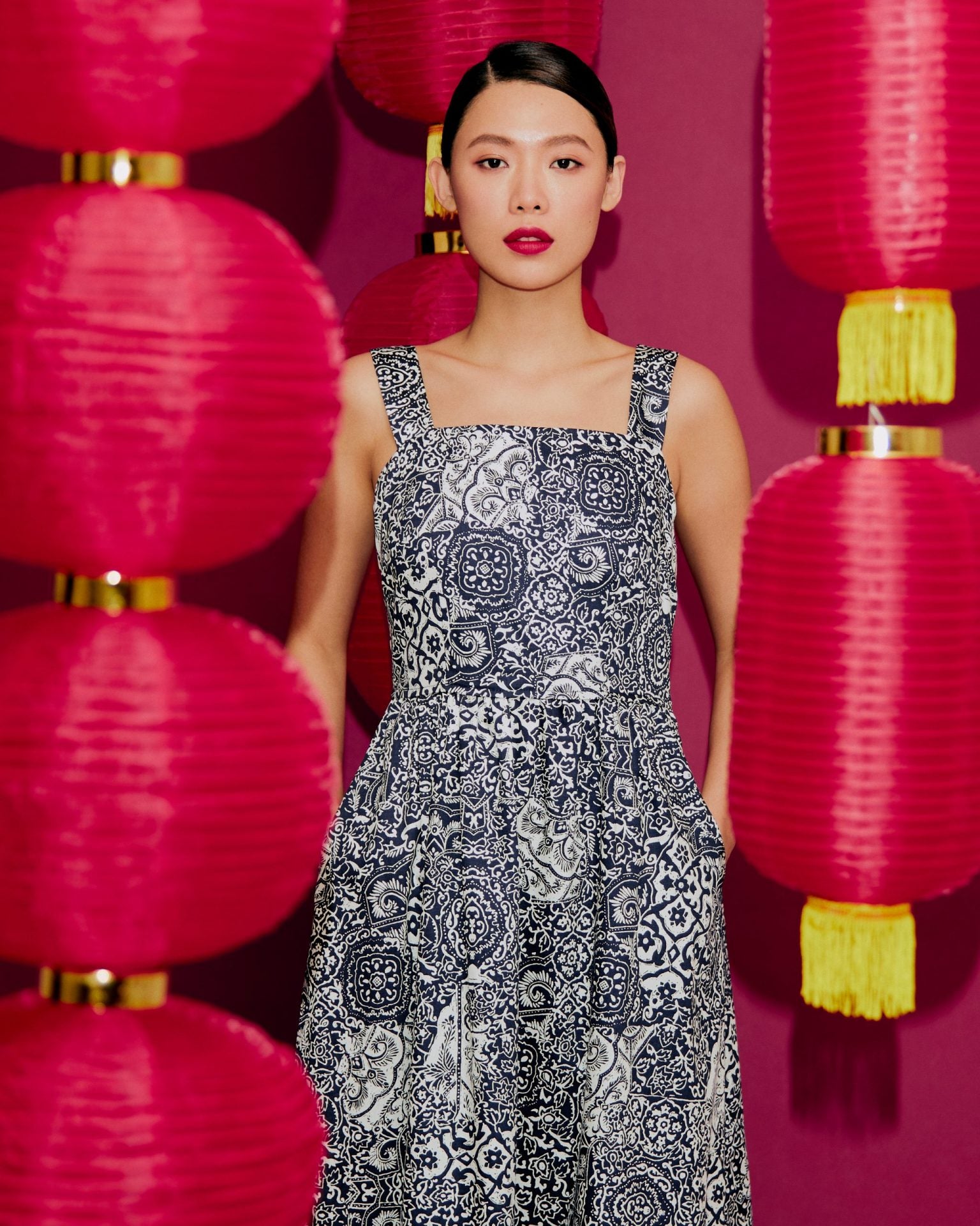 Printed Midi Dress