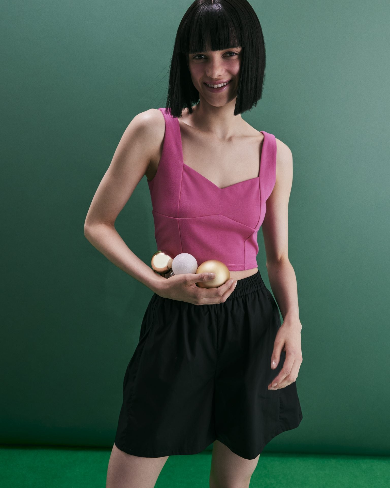 Flared Elasticated Shorts