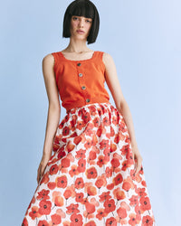 Classic Printed A-Line Skirt