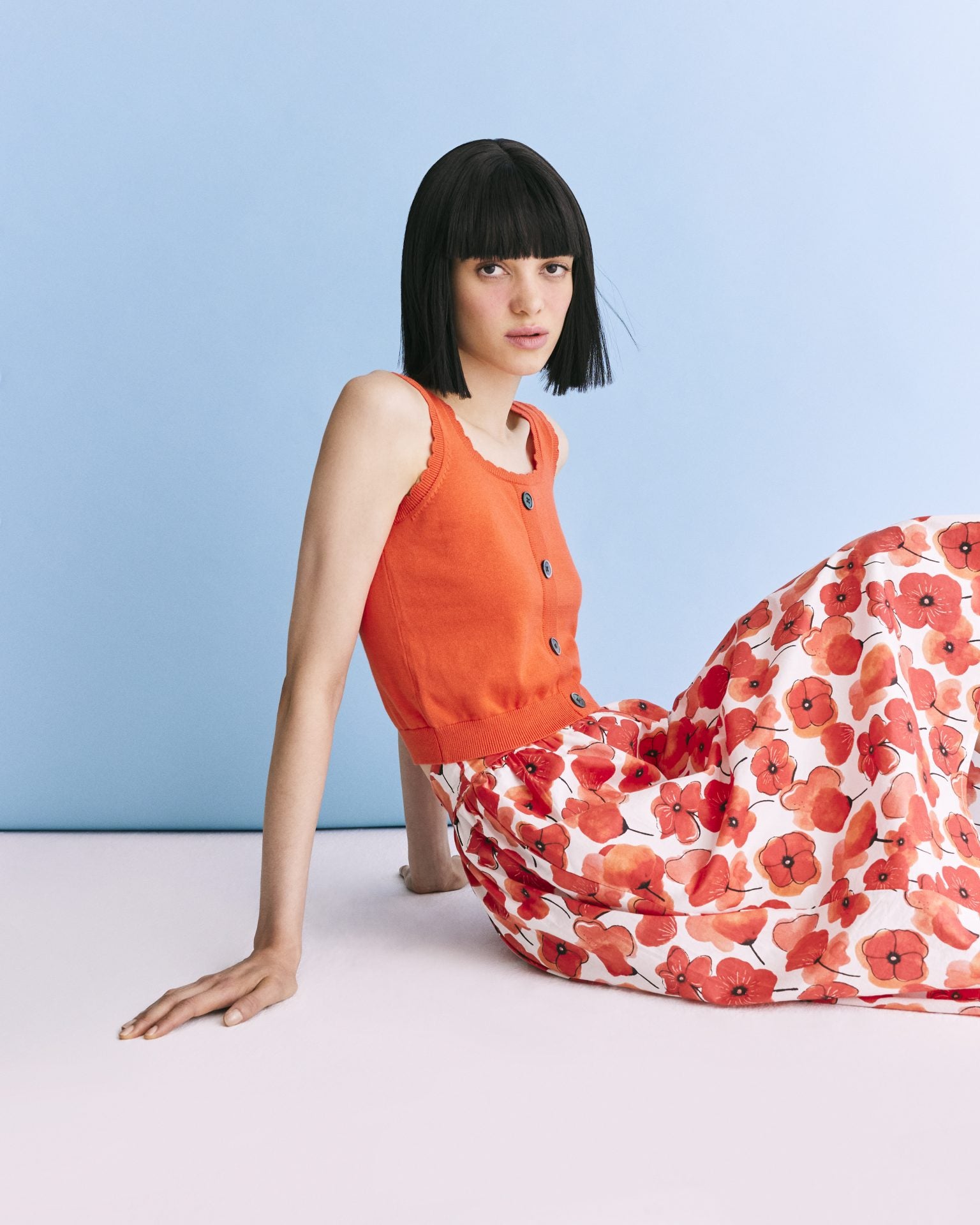 Classic Printed A-Line Skirt