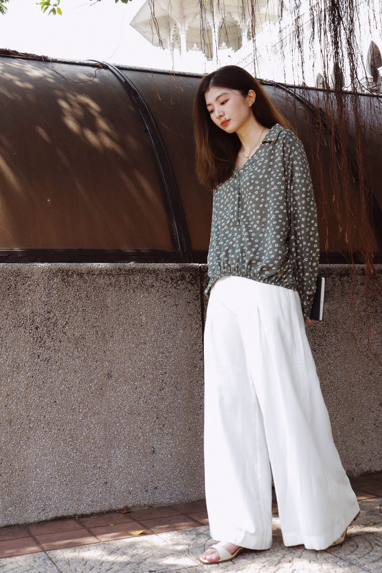 Printed Relaxed Shirt Top