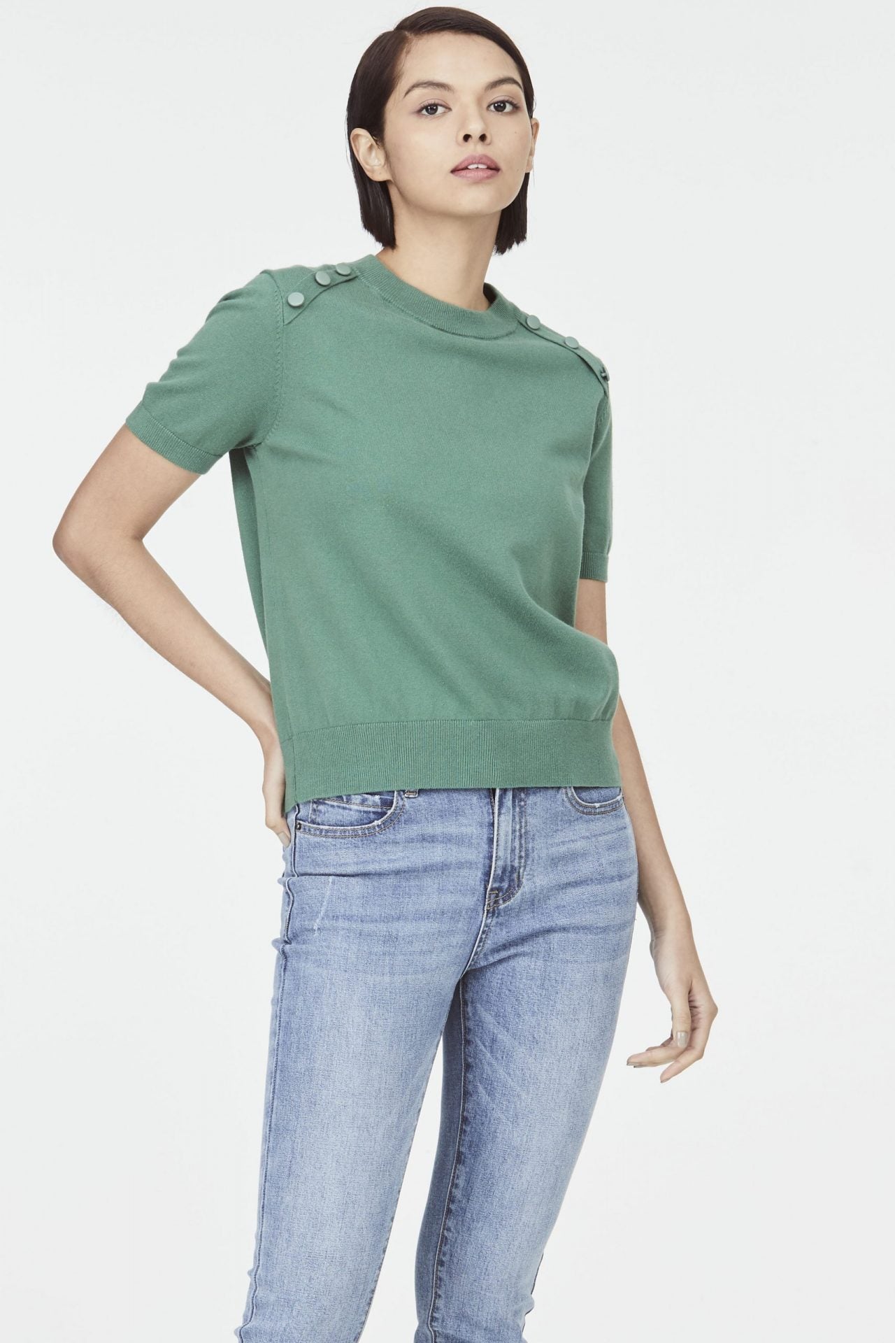 Button Detail Knit Top